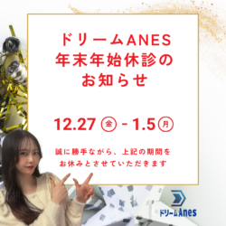 年末年始のご案内【ドリームAnes】