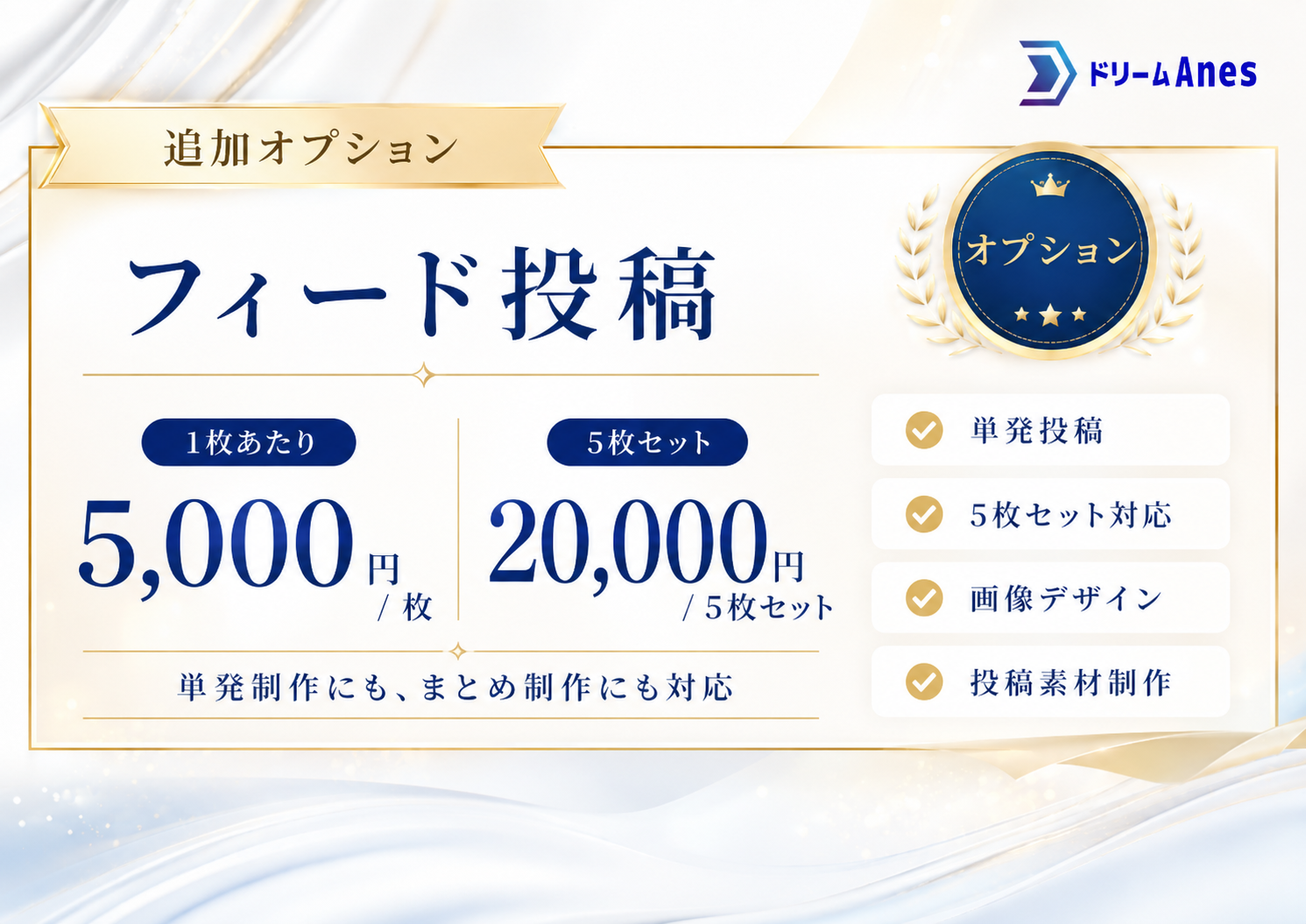 フィード投稿 追加オプション