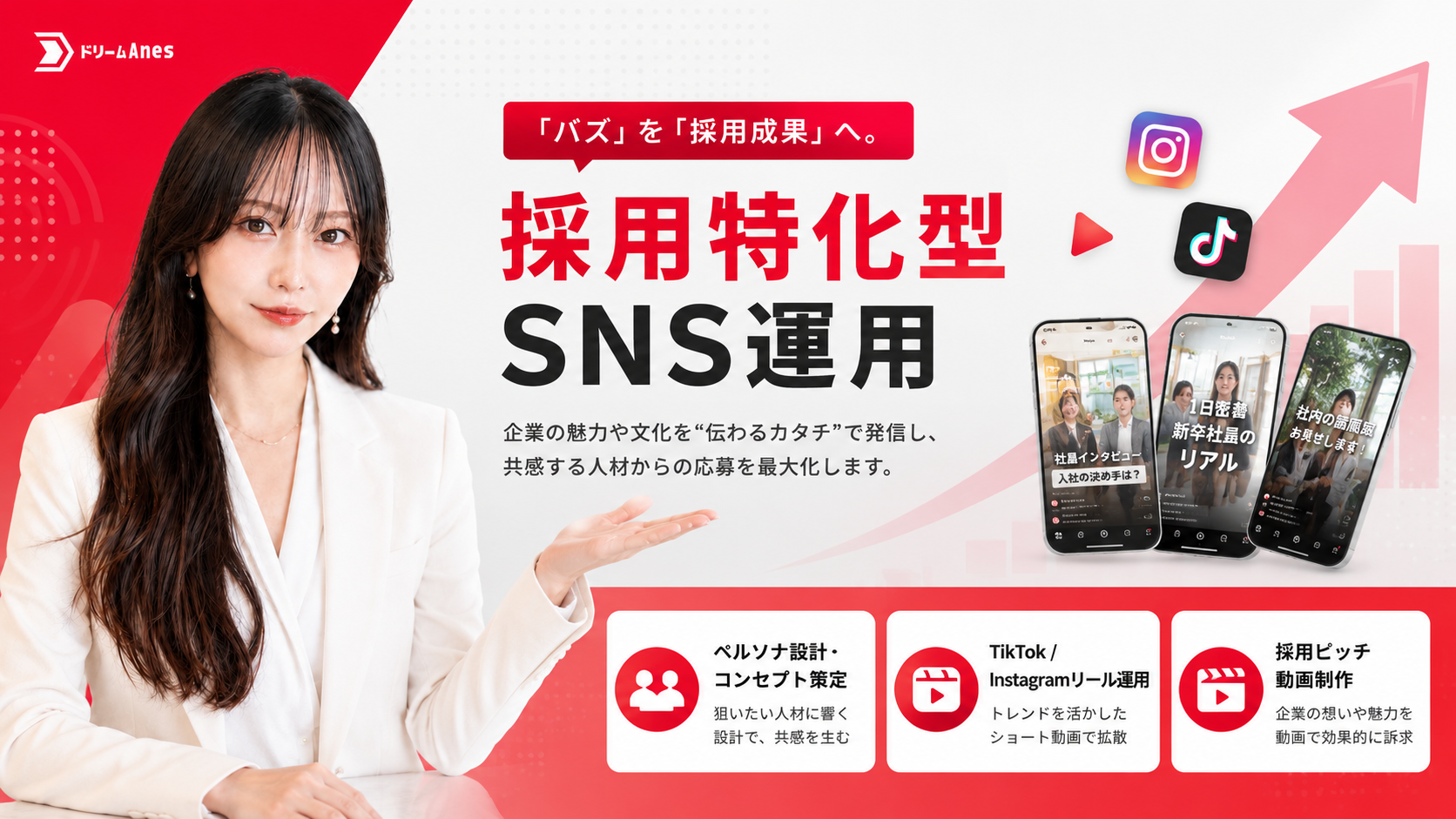 採用特化型SNS運用|バズを採用成果へ。共感する人材からの応募を最大化