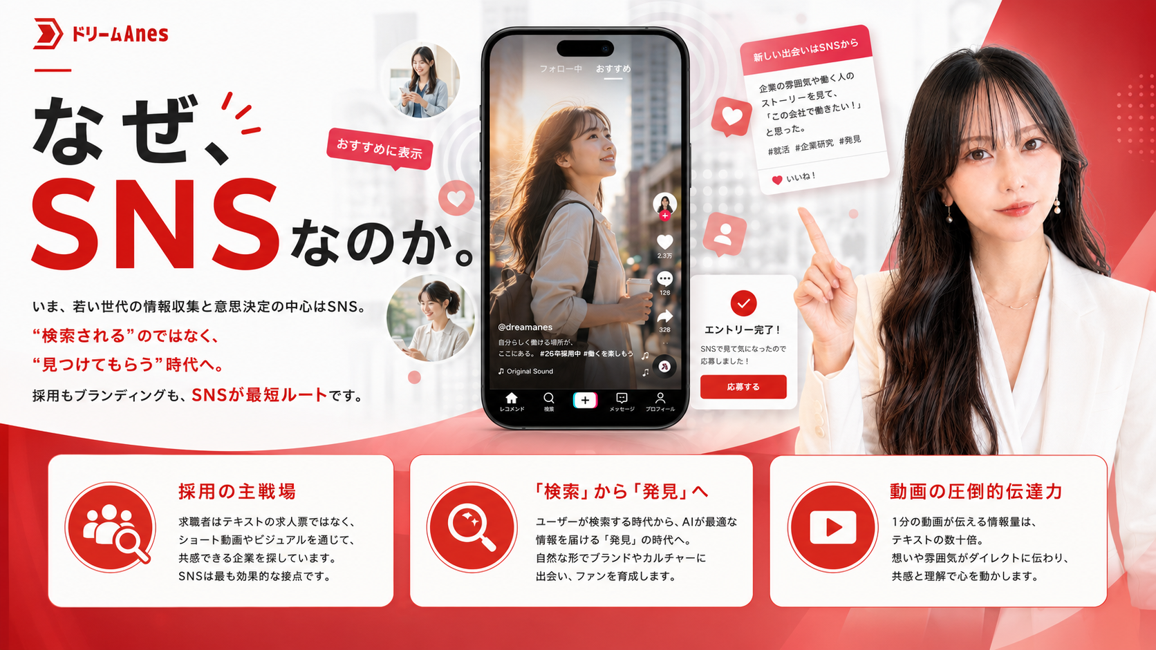 なぜSNSなのか|採用の主戦場・検索から発見へ・動画の圧倒的伝達力